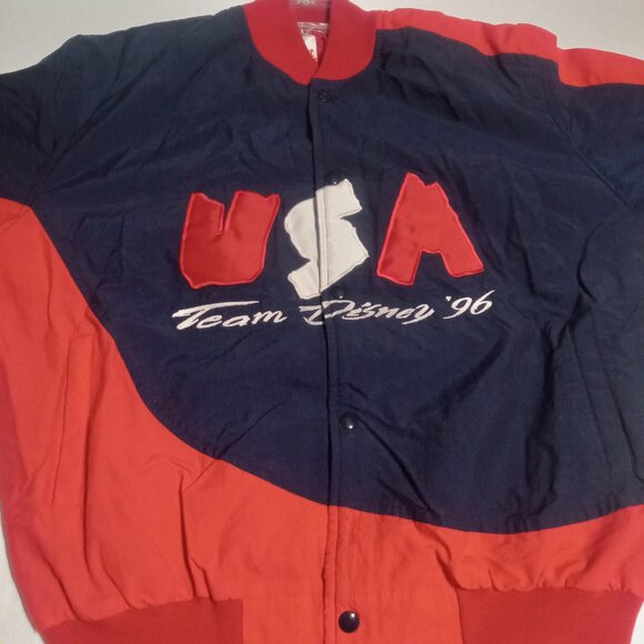 Team Disney VTG 1996 Embroidered Adult US Olympics Windbreaker Jacket L - Picture 2 of 11